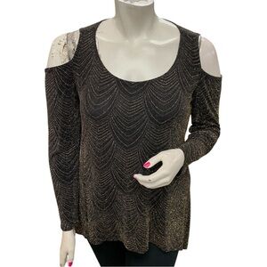 Onyx Black and Gold Shimmer Top Size Xl